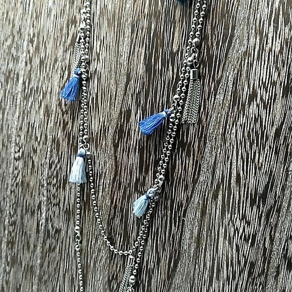 LOFT Long Tassel Necklace Silver Ball Chain 36 inches NWOT - Picture 14 of 16